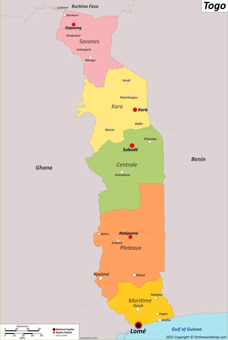 Map of Togo