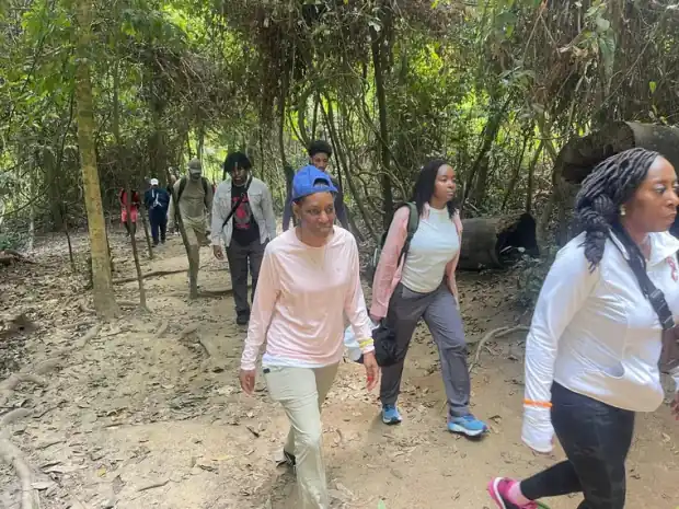 Travellers on a This Way Africa trip