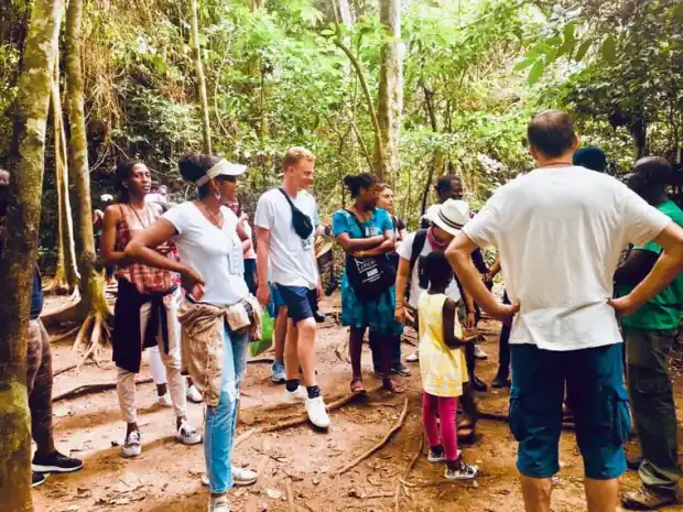 Travellers on a This Way Africa trip